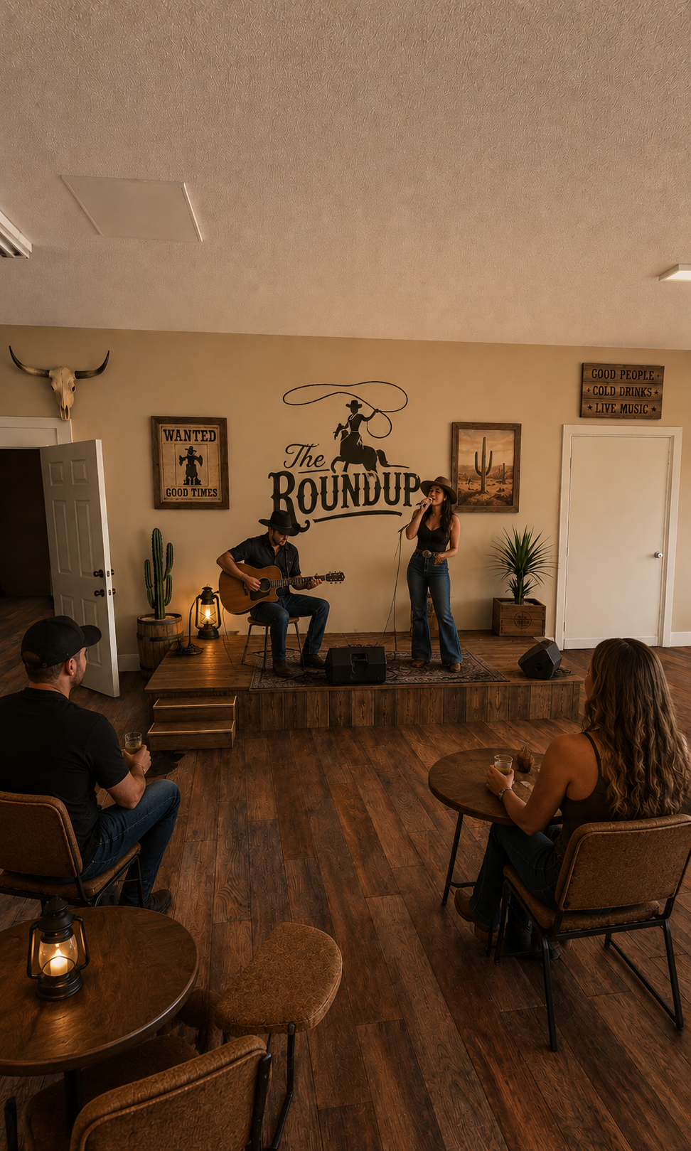 Live music performance on The Roundup stage